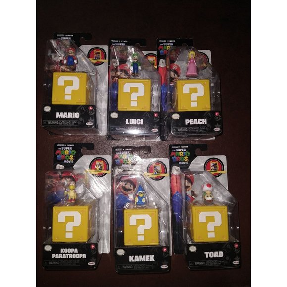 Mario Jakk's 1" Figure Complete Set Super Mario Brothers Movie New - Picture 1 of 6